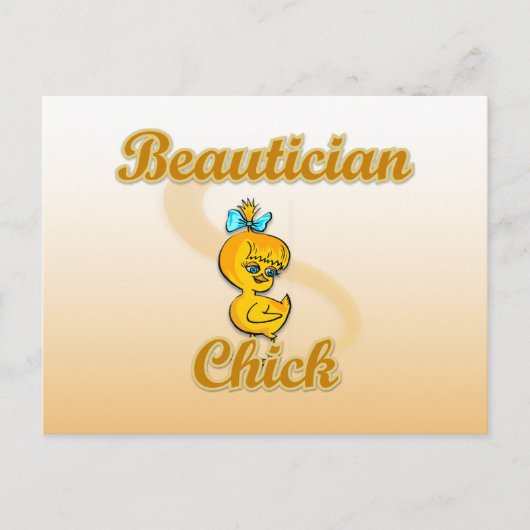 Beautician Chick Postkarte (Vorderseite)