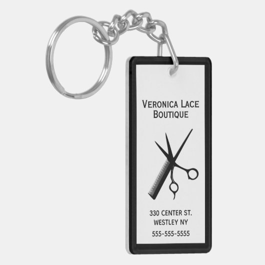 Beautician Crisp White Schlüsselanhänger (Vorderseite links)