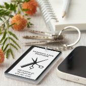 Beautician Crisp White Schlüsselanhänger (Vorderseite rechts)