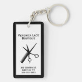 Beautician Crisp White Schlüsselanhänger (Rückseite)