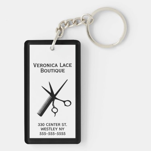 Beautician Crisp White Schlüsselanhänger (Rückseite)