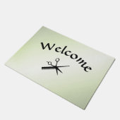 Beautician Design Apple Green Fußmatte (Schrägansicht)