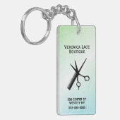 Beautician Design Blue Green Schlüsselanhänger (Vorderseite links)