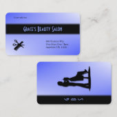 Beautician Design Blue Visitenkarte (Vorne/Hinten)