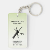 Beautician Design Light Green Schlüsselanhänger (Rückseite)