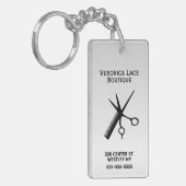 Beautician Design Light Silver Schlüsselanhänger (Vorderseite links)