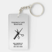 Beautician Design Light Silver Schlüsselanhänger (Rückseite)