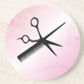 Beautician Design Pink Getränkeuntersetzer (Vorne)