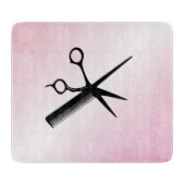 Beautician Design Pink Glass Schneidebrett (Vorderseite)
