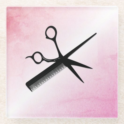 Beautician Design Pink Glasuntersetzer (Vorderseite)