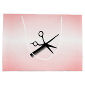 Beautician Design Pink Große Geschenktüte (Rückseite)