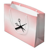 Beautician Design Pink Große Geschenktüte (Rückseite Schrägansicht)