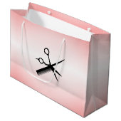 Beautician Design Pink Große Geschenktüte (Vorderseite Schrägansicht)