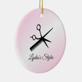 Beautician Design Pink Personal Keramik Ornament (Rechts)