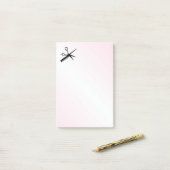 Beautician Design Pink Post-it Klebezettel (Auf Schreibtisch)