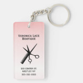 Beautician Design Pink Schlüsselanhänger (Rückseite)