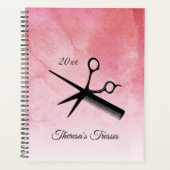Beautician Design rosa Benutzerdefinierter Text un Planer (Vorderseite)