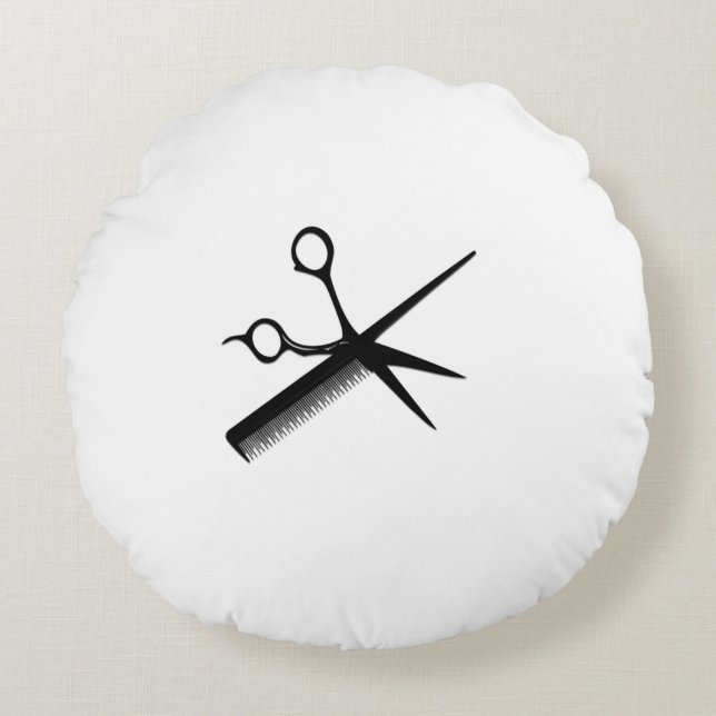 Beautician Design Rundes Kissen (Vorderseite)