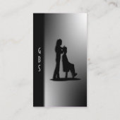 Beautician Design Schwarz und Weiß Visitenkarte (Rückseite)