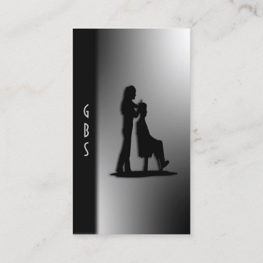 Beautician Design Schwarz und Weiß Visitenkarte (Rückseite)