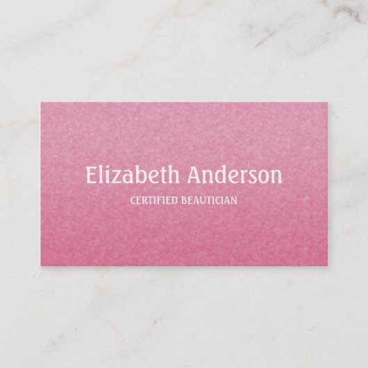 Beautician einer schlichten und schlichten Schick- Visitenkarte (Vorderseite)