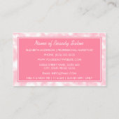 Beautician Elegant Pink Bokeh Beauty Salon Visitenkarte (Rückseite)