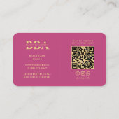 Beautician Esthetician Ästhetik Pink Moderne Visitenkarte (Rückseite)