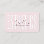 Beautician Esthetician Eleganpink Ästhetik Visitenkarte (Vorderseite)