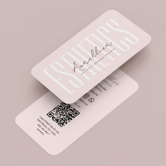 Beautician Esthetician Eleganpink Ästhetik Visitenkarte