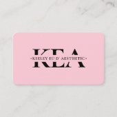 Beautician Esthetiker Pink Pastel Modern Visitenkarte (Vorderseite)