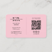 Beautician Esthetiker Pink Pastel Modern Visitenkarte (Rückseite)