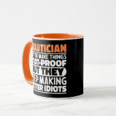 Beautician Ich versuche Dinge Cool zu machen Lusti Tasse (Vorderseite Links)
