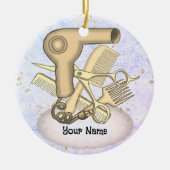 Beautician Keramik Ornament (Vorne)