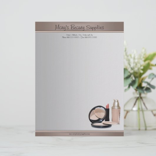 Beautician Letterhead Briefkopf (Stehend Vorderseite)