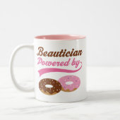 Beautician-lustiges Geschenk Zweifarbige Tasse (Links)