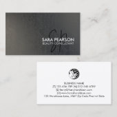 Beautician Monogram Beauty Visitenkarte (Vorne/Hinten)