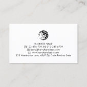 Beautician Monogram Beauty Visitenkarte (Rückseite)