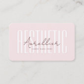 Beautician Monogram Cosmetologin Ästhetisch Pink Visitenkarte (Vorderseite)