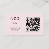 Beautician Monogram Cosmetologin Ästhetisch Pink Visitenkarte (Rückseite)