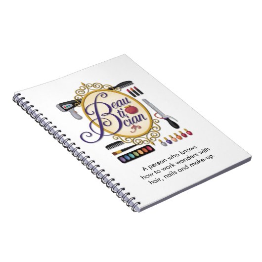 "Beautician-" Notizbuch Notizblock (Rechte Seite)