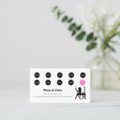 Beautician Pink und Black Girly Girly Salon Loyali Treuekarte (Stehend Vorderseite)