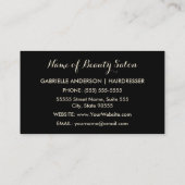 Beautician Pink und Black IMITATS Glitz Schere Visitenkarte (Rückseite)