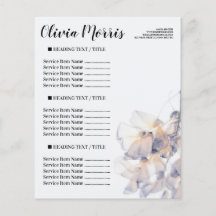 Beautician Services Flyer - versteinerte Blume
