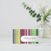 Beautician Visitenkarten Schmetterlingsstreifen Visitenkarte (Stehend Vorderseite)