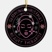 Beautician Weihnachtsgeschenk Schönheitssalon Keramik Ornament (Vorne)