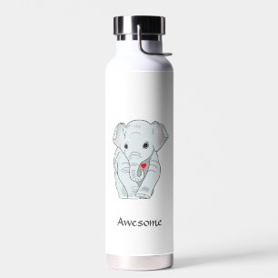Beautifil Elephant auf White Water Flasche