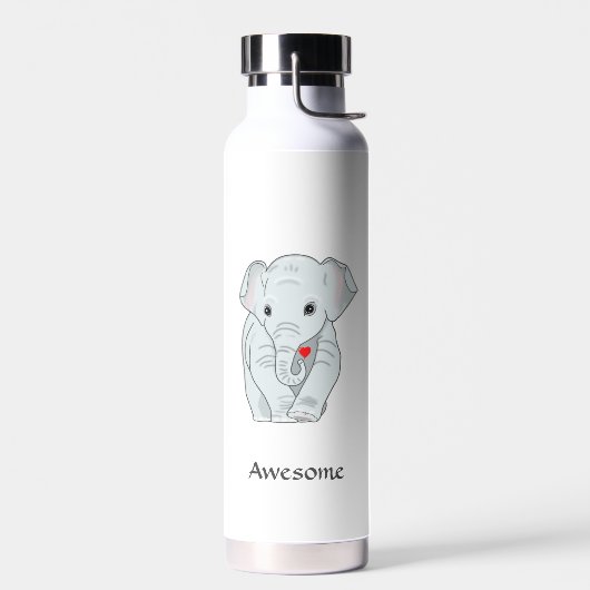 Beautifil Elephant auf White Water Flasche (Links)