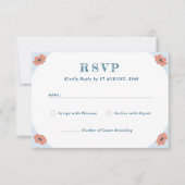 Beautifil Retro Floral Wedding RSVP Response Cards (Vorderseite)