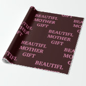 BEAUTIFL MOTHER GIFT_PINK_DEEP RED GESCHENKPAPIER (Ungerollt)