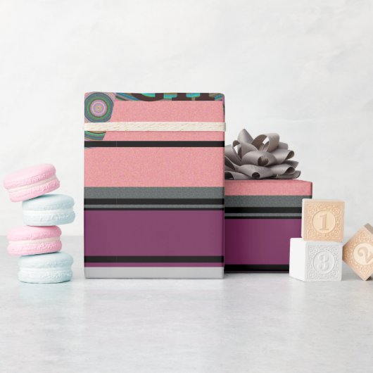 BEAUTIFL VATER GIFT_PUPLER_PINK_BLACK_LETTER GESCHENKPAPIER (Babyparty)